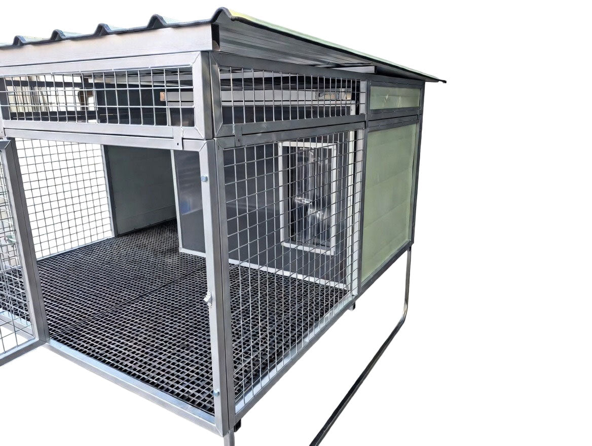 Raised Kennel and Insulated Dog House Bundle - for Large Breeds