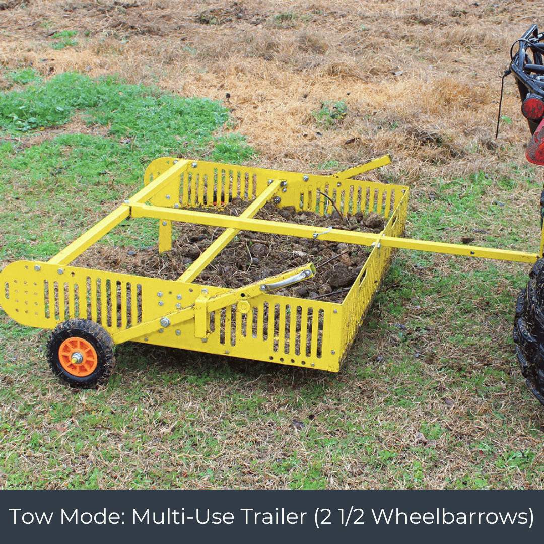 Scoop'N'Tow Manure Scooper / Paddock Field Cleaner + Trailer