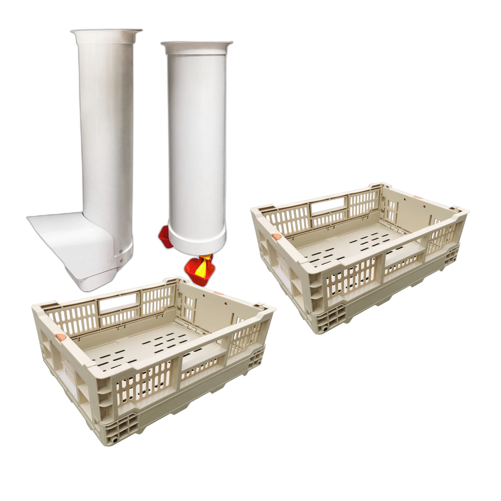 Chicken Coop Accessory Pack with 9kg feeder, 7.5 Litre waterer and two collapsible nesting boxes
