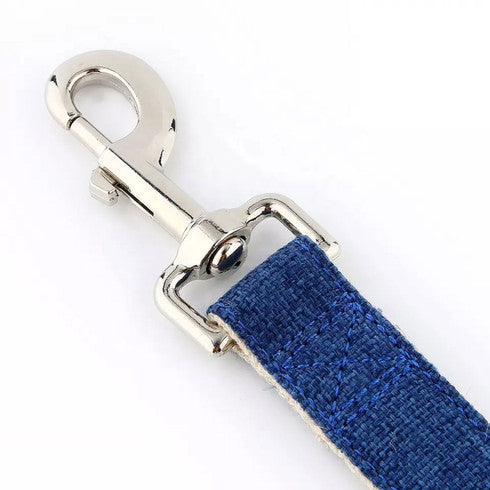 Organic Hemp & Cotton Dog Lead - Ink Blue