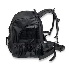 The Pawbella Outback Explorer Heavy Duty Pet Backpack (12kg max) features mesh side panels, elastic pockets, padded shoulder straps, and a waist belt—ideal for carrying pets or small animals on Aussie adventures.